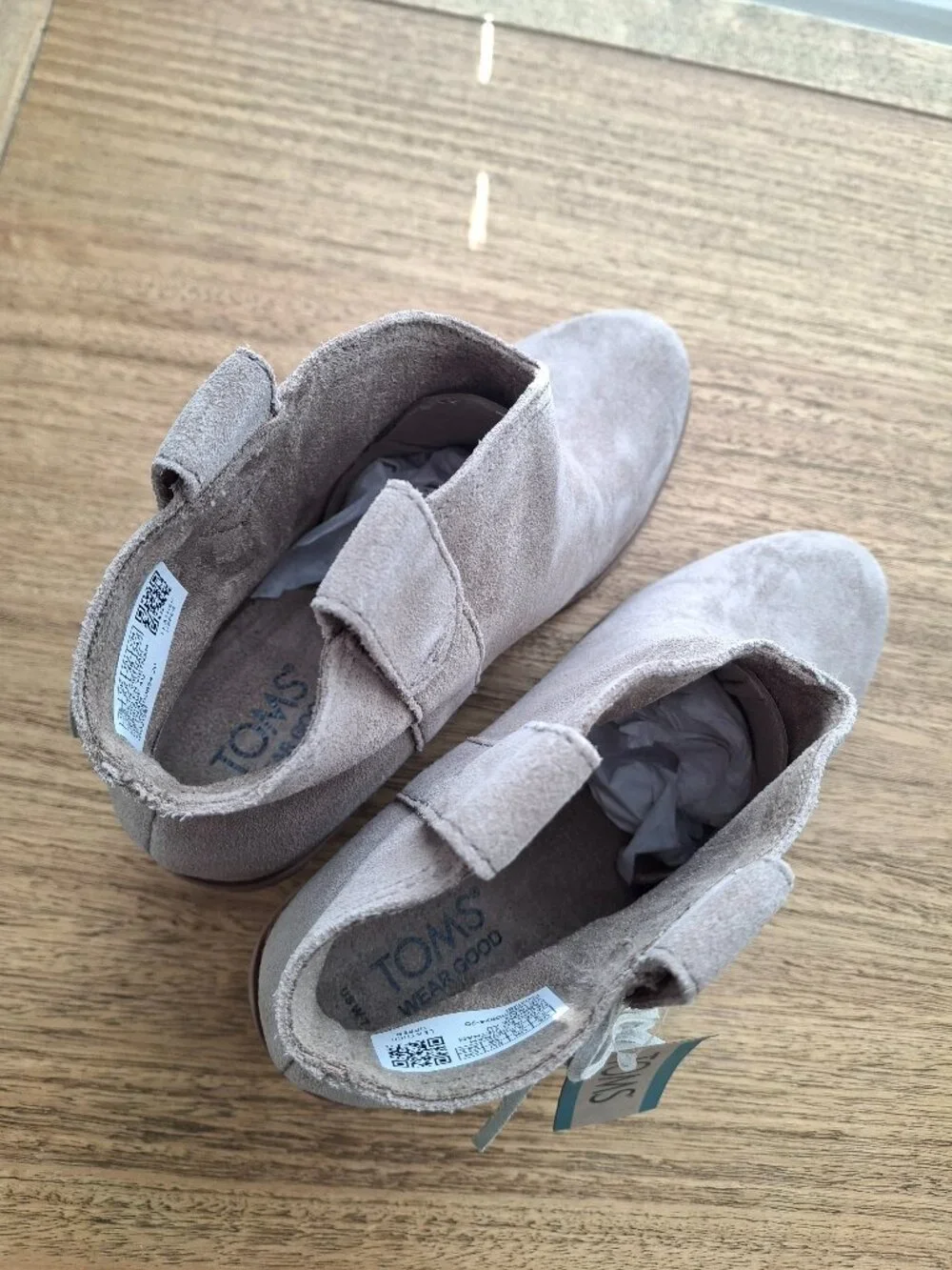 (New) Toms – Constance Heeled‎ Ankle Boots (Dune Suede/Fringe) / Women's 7.5